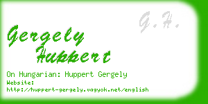 gergely huppert business card